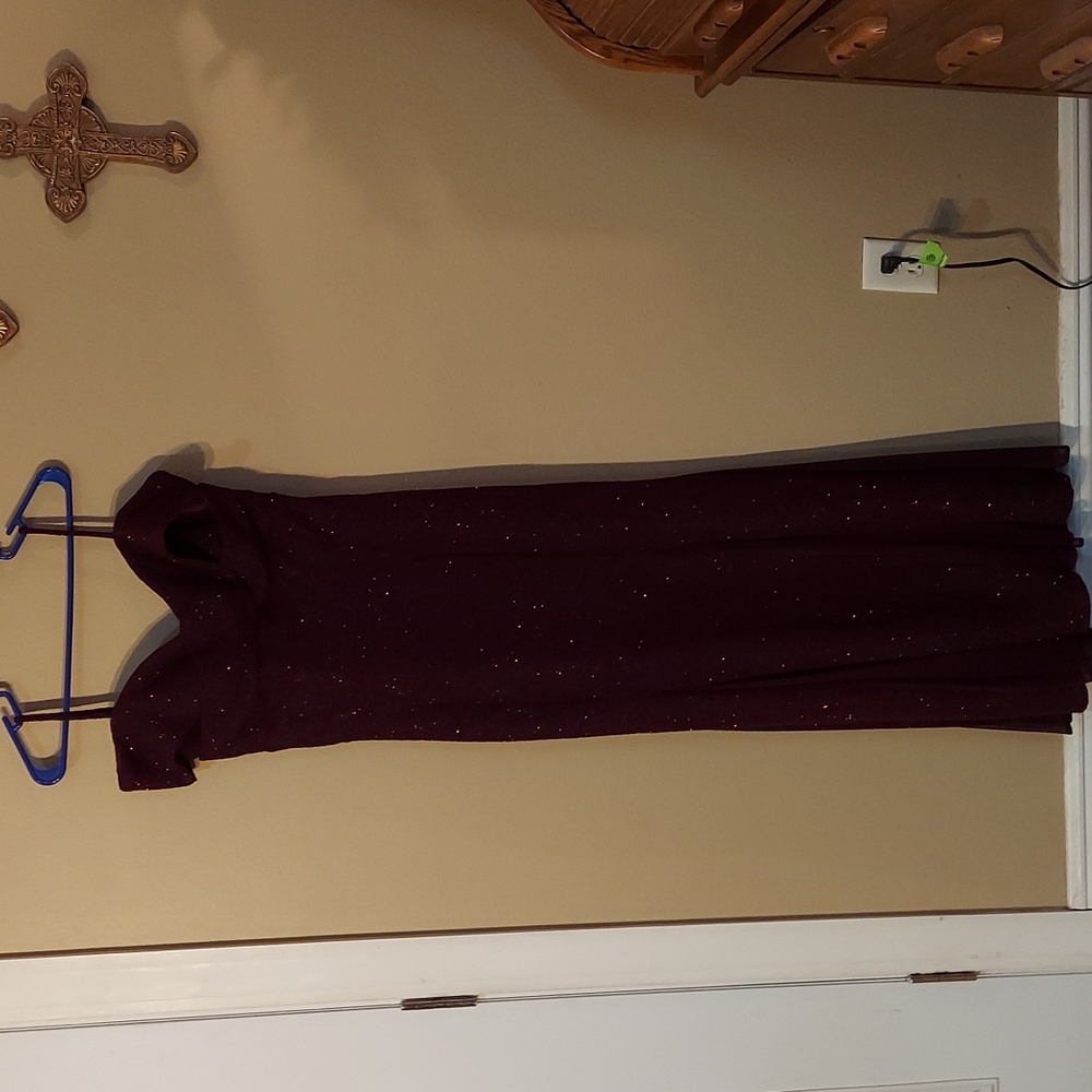 Burgundy evening gown